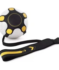 Soccer Ball Trainer Hands Free Kick Trainer Adjustable Solo Training Ai - Yellow
