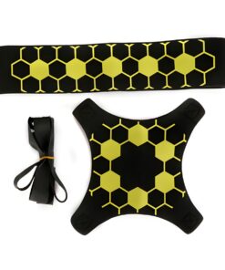 Soccer Football Solo Training Belt Kick Aid Coach Control Skills Sport Gift - yellow hexagon style