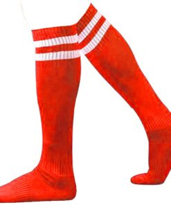 Soccer Socks Set - 15-Pairs - Red and White