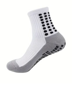Soccer Sport Cushion Socks Anti-Slip - 1 Pack - White