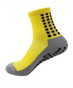 Soccer Sport Cushion Socks Anti-Slip - 1 Pack - Yellow