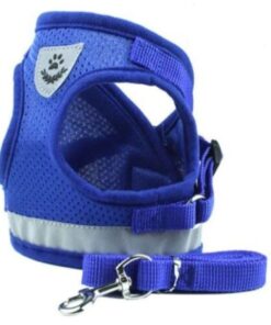 Soft Mesh Reflective Dog Harness - Blue - Blue / Grey - Xs - XL