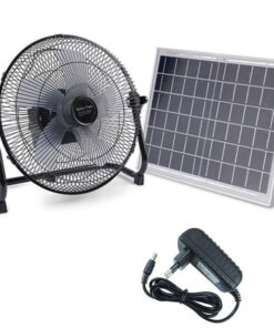 Solar Fan Rechargeable, Battery Fan Digital Display