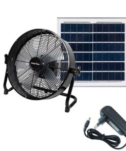Solar Fan Rechargeable Fan with Battery Display Screen