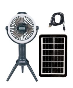 Solar Fan Rechargeable Folding RingLight Fan