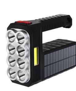 Solar Outdoor Strong Light Flashlight Searchlight Rechargeable Torches