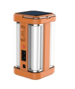 Solar portable rechargeable camping lamp