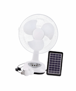 Solar-Powered Fan With Built-in LED And Two Bulbs for Versatile Lighting