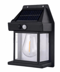 Solar Wall Lantern Outdoor Wireless Dusk To Dawn Motion Sensor Led Lights - Black