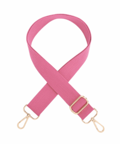 Solid Interchangeable Bag Strap with Gold Clips - Light Pink