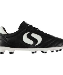 Sondico Men's Strike Firm Ground Football Boots - Black & White (Parallel Import) - UK 15