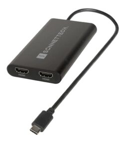 Sonnet USB-C To Dual 4K 60Hz HDMI Adapter (With PD Passthrough) - Black