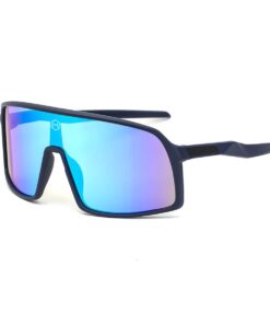 Sophie Moda - Cycling Goggles Mirror Coating Sport Bicycle Sunglasses - Black/Blue -Mirror