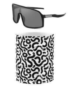 Sophie Moda-Polarised Cycling Sunglasses Velocita V2 + FUNNel Neck/Headwear - Black