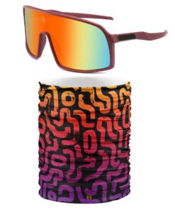 Sophie Moda-Polarised Cycling Sunglasses Velocita V2 + FUNNel Neck/Headwear - Red