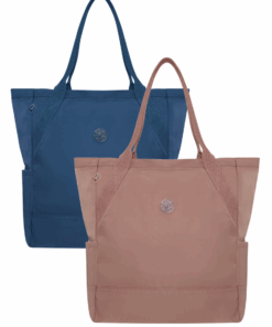 Soul Apparel Water-Repellent Nylon His and Hers Shopper Tote Bags - Blue, Pink