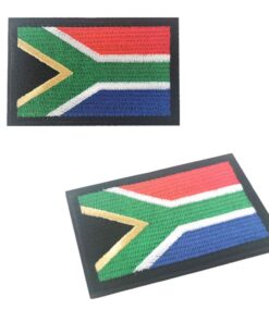 South Africa Flag Velcro Patch -Pack Of 2 - Embroidered - 8 x 5cm