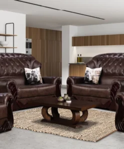 Spartan 4 Piece Lounge Suite, Brown