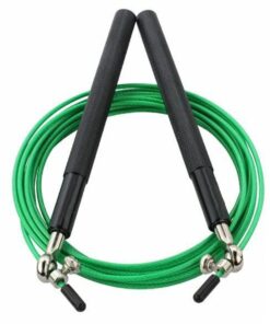 Speed Jump Rope Skipping Rope Adjustable Steel Wire Jumping Rope Cable - Green