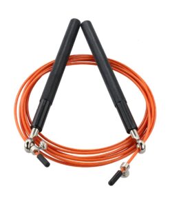 Speed Jump Rope Skipping Rope Adjustable Steel Wire Jumping Rope Cable - Orange