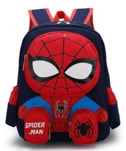 Spider Man Kids School Backpack Quality Fashion School Bag For Boys & Girls - Dark Blue And Red