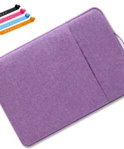 Splashproof Laptop Sleeve Compatible with Macbook/Laptop 14/14.5" & 4 WireOrganisers-Purple