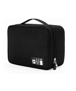 Splendid Travel Universal Accessories Organizer Bag for Chargers Cables - Black