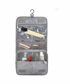 Splendid Waterproof Hanging Travel Toiletry Makeup Shower Bag - Grey