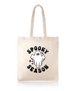 Spooky Season Trick Or Treat Halloween Cotton Shopper Tote Bag