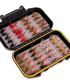 Sport 40 Piece Professional Fly Fishing Lures & Portable Travel Storage Box