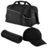 Sport Bag Tog Bag, Cap & Cooling Towel -Gym Gift Set (3 Piece)