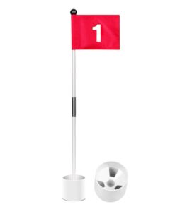 Sport Golf Double-Sided Practice Flag Hole Cup Set With A Rod -23cm