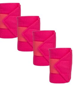 Sport Horse Riding Equestrian 4 Pieces Horse Leg Wraps - Red