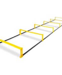 Sport Raised Agility Training Ladder with 6 Collapsible Hurdles - 2.4 Metre