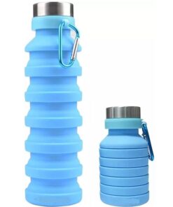 Sport Silicon Portable Foldable Water Bottle - Blue