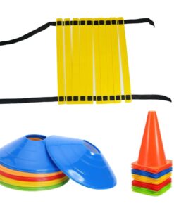 Sport Training Ladder 5m with 10 section & Training Cones Set of 6 and 12