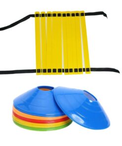 Sport Training Ladder 7m with 13 section & Training Cones Set of 12