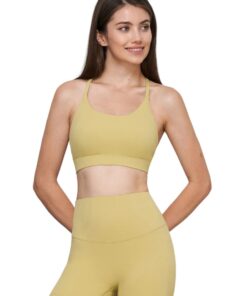 Sports Bra - Halter Neck - Open Back - Pear Sorbet - L