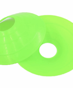 Sports Disc Training Cones, Soccer, Agility Set Of 10's - Fluorescent G2reen