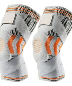 Sports Knee Pads Air Hole Design Silica Gel Pad with Double Straps - 1 Pair