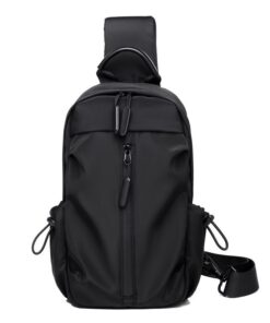 Sports Leisure Chest Bag Men's Shoulder Bag Oblique Straddle Bag Sports - Black