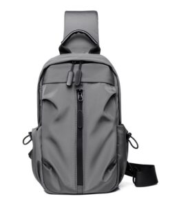 Sports Leisure Chest Bag Men's Shoulder Bag Oblique Straddle Bag Sports - Grey
