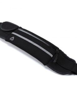 Sports Running Gym Waist Mobile Pouch Bag - Keys / Bottle Holder (Unisex) - Black