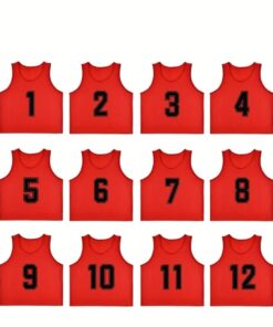 Sports Training Vests - Set of 12 - Red