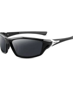 Sporty Eyewear Fashion - Polarized Lightweight Fishing Sunglasses - Unisex - Black, Grey