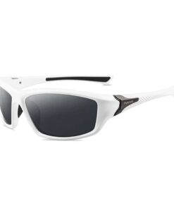 Sporty Eyewear Fashion - Polarized Lightweight Fishing Sunglasses - Unisex - White, Grey