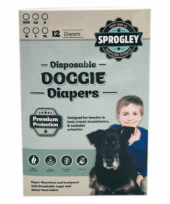 Sprogley Disposable Dog Diapers (Pack of 12) Large 50-68cm
