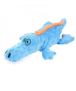 Squeaky Dog Toy-Crocodile Soft Toy For Dogs , 37cm - Blue