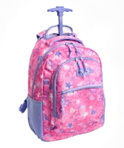 Squiggle Tweens Premium Trolley Backpack - Hearts