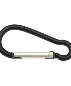 Stainless Steel 70mm Snap Hook Carabiner - Black